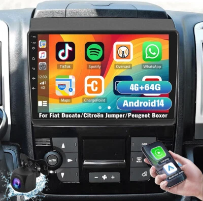 4+64GB Autoradio Android 14 Carplay Für Citroen Jumper Fiat Ducato Peugeot Boxer - Bild 1 von 4