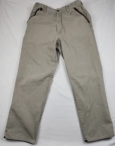 Cabelas Outfitter Series Pants Cotton Leather Accents Hunting 36x32 Mens - Picture 1 of 14