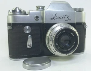 Macchina fotografica vintage a telemetro pellicola URSS ZENITH 3 M & INDUSTAR 50 F/3.5. Attacco M39 - Foto 1 di 20