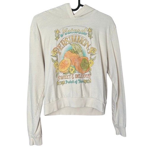 OFF WHITE Felpa con cappuccio Urban Outfitters Future State Persimmon Shrunken grafica piccola