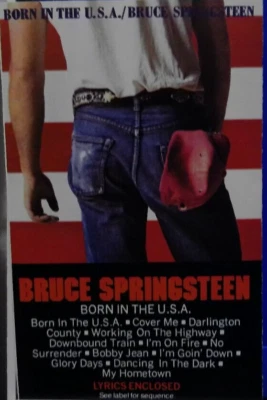 BRUCE SPRINGSTEEN--BORN IN THE U.S.A., USED AUDIO CASSETTE, PASSED OUR PLAY TEST - Image 1 of 3