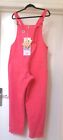Lucy & Yak Corduroy Dungarees Pink Size 14 R Leg Cord Pockets Casual Folk