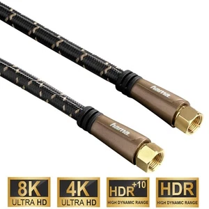 Hama Cable Sat De 5M 120Db 8K 4K Hd Tv Antena Cable F-Conector Coaxial - Imagen 1 de 7