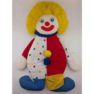 Vintage Clown Nursery Wall Hanging Cloth Kids Room 14" 80s - Picture 1 of 6