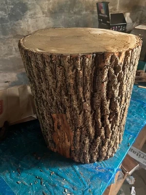 Tree Stump Stool, Natural Edge Side Table End Table - Image 1 of 4