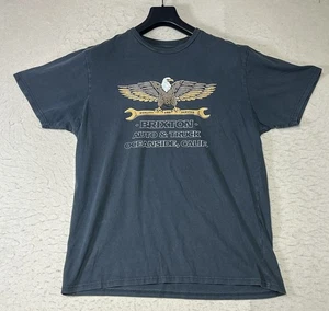 Brixton Repair Auto & Truck Eagle California Graphic Wash Black Crewneck Men's L - Picture 1 of 7