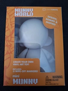 KIDROBOT MUNNY WORLD X LOOT CRATE VINYL ART TOY WITH MARKERS REUSABLE M.I.B. - Picture 1 of 7