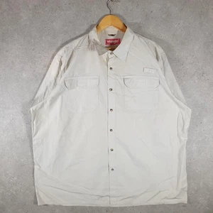 Wrangler Button Down Shirt Men’s 2XL Beige - Picture 1 of 7