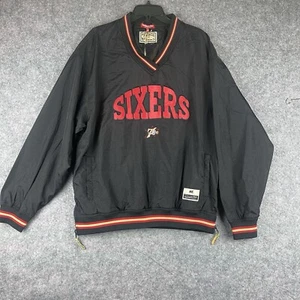 Philidelphia 76ers Sweatshirt Womens Size L Mitchell & Ness Hardwood Classic NWT - Picture 1 of 22