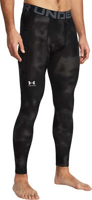 Under Armour HeatGear Mens Training Tights Black Printed Gym Base Layer Workout Foto 1 de 4