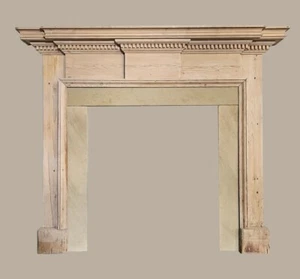 Georgian pine Chimneypiece with inner stone slips - Picture 1 of 4