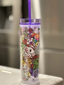 ToKIDOKI Coffee Bean & Tea Leaf 16oz Tall Patterned Cold Cup - Picture 1 of 4