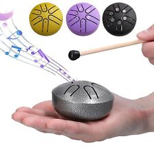 Buddha Stones Mini Steel Tongue Drum 3 Inch 6 Tone Sound Healing Drum Instrument