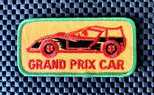 GRAND PRIX CAR EMBROIDERED SEW ON ONLY PATCH AUTOMOBILE RACING CAR 4" x 2" NOS - Picture 1 of 2