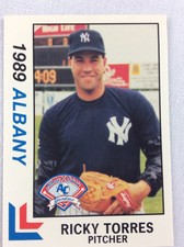 1989 Albany-Colonie Yankees-Eastern League-BEST Baseball Card-Ricky Torres