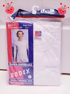 RODEX Man's Thermal Top Sz: L White, 65% Cotton,  35%polyester White - Picture 1 of 4