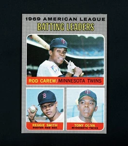 1970 Topps 1969 AL Batting Leaders - Carew, Smith, Oliva #62 NM-MT - Picture 1 of 2