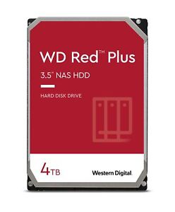 WD Red Plus 4TB NAS 3.5" Internal Hard Drive - 5400 RPM Class, SATA 6 Gb/s, CMR,