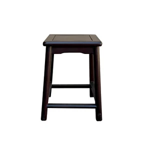 Chinese Oriental Brown Wood Ming Style Square Shape Stool Table cs7576 - Picture 1 of 5