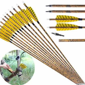 Flechas de carbono de 30 pulgadas SP500 arcos compuestos 4" muelles naturales tiro con arco flechas de caza - Imagen 1 de 15