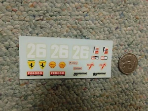 Dynamic Models 1/24 1/25 calcomanías #26 Ferrari Ferodo Shell Champion Firestone H99 - Imagen 1 de 1