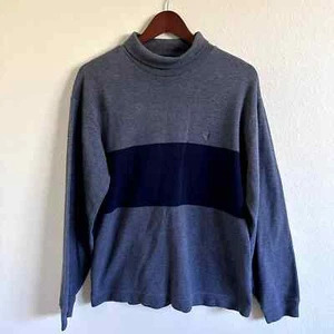 Nautica | Rollkragen Strickpullover | Grau, Blau | Größe: Large - Bild 1 von 7
