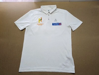 Polo Odlo Para Hombres XL Piqué Blanco Talla S Botón Pequeño Banco de Repuesto Agujeros Foto 1 de 4