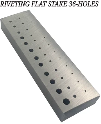 36 Holes Block Riveting Flat Stake Jewelry & Watchmaker Repair Tool - Image 1 of 2