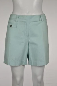 NEW Ann Taylor Signature Womens Shorts Size 6 Seafoam Blue Casual Cotton - Picture 1 of 6