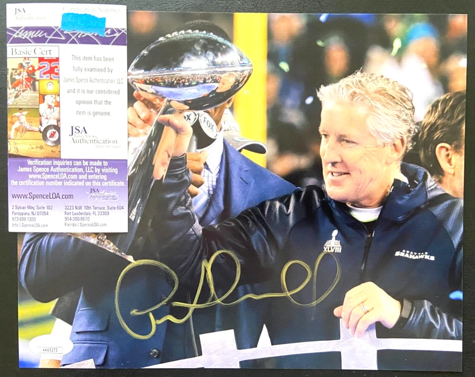 PETE CARROLL SIGNED 8X10 PHOTO SEATTLE SEAHAWKS FOOTBALL COACH USC TROJANS C JSA - Image 1 of 1