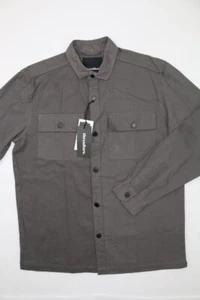Threadbare Mens Heavy Twill Shirt Jacket Charcoalg Size M Cotton The Shacket - Picture 1 of 11