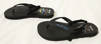 Sandalias Rip Curl Icon Tanga Chanclas con Correa para el Tobillo CL8 Negras Talla EE. UU.:2 Foto 1 de 4