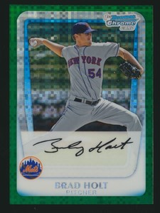 2011 Bowman Chrome Prospects Green X-Fractor Brad Holt #BCP174 Mets