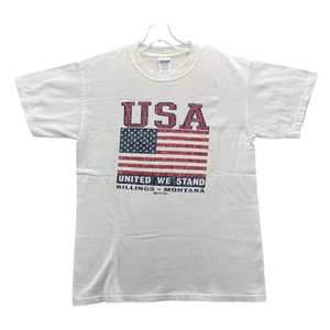 Vintage USA T-Shirt Medium Billings Montana Patriotic 9/11 Flag Freedom United - Picture 1 of 8