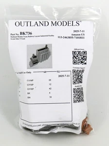 N-Scale Outland Models Train Railway Scenery Grain Silos Set KIT - Picture 1 of 2