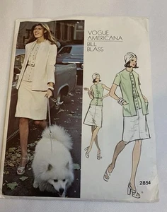 Vogue Americana 2854 Bill Blass vintage sewing jacket skirt pattern size12 - Picture 1 of 5