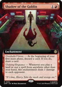 MTG L'Ombra del Goblin 262 Rara Arte Estesa Marvel Spider-Man - Foto 1 di 1