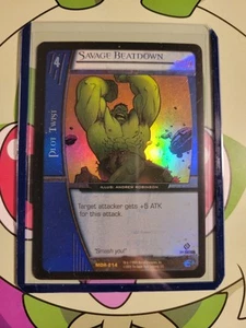 Vs System 1x Foil Savage Beatdown 1st edition MOR-214 Marvel Origins Hulk Smash - Picture 1 of 2