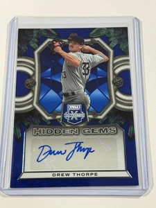 Drew Thorpe 2023 Panini Elite Extra Hidden Gems Blue Auto #HG-DTH Yankees - Picture 1 of 2