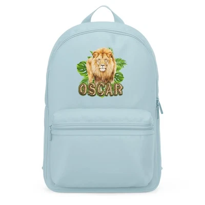 THE CLOTHING SHED Personalisierter Kinder Safari Löwe Mini Rucksack Schulanfang Kindergarten Tasche mit Namen