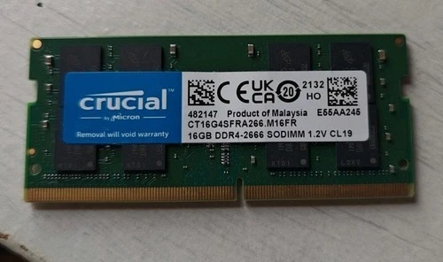 Crucial RAM CT16G4SFRA266 16GB DDR4 2666MHz CL19 Laptop Memory - Image 1 of 1