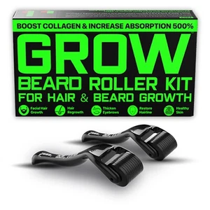 Microneedling Derma Roller Kit Crescita Barba e Capelli - Stimolatore Follicolo Capelli - Foto 1 di 6
