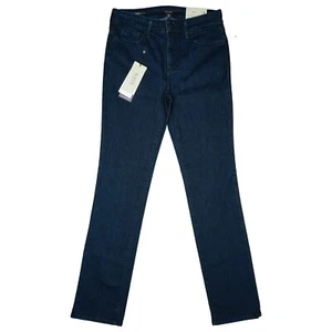 NYDJ Sheri Slim Damen Stretch Jeans Hose high Rise Gr 6 D-36 W28 L32 d. blau NEU - Picture 1 of 5