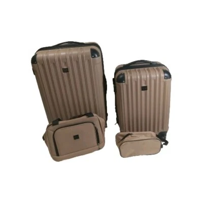 Juego de viaje de equipaje Travelers Club Hardside 4 piezas marrón expandible Foto 1 de 4