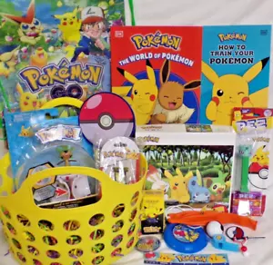 NEW POKEMON TOY GIFT BASKET EASTER TOYS PLAY SET BOOK WATCH PUZZLE BIRTHDAY - Picture 1 of 1