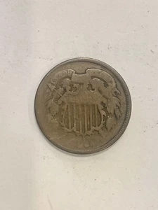 RARE US 2 Cent Probable 1864, First "In God We Trust" Coin/NR! - Picture 1 of 2