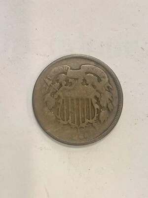 RARE US 2 Cent Probable 1864, First "In God We Trust" Coin/NR! - Image 1 of 2