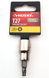 Husky T27 Torx Bit Socket 3/8" Drive H3DHBST27 - Picture 1 of 7