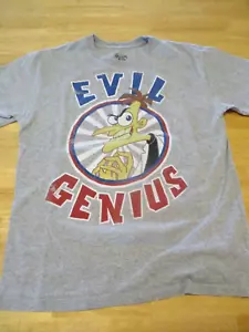 Disney~ Phineas and Ferb ~ EVIL GENIUS ~ T-Shirt ~ Gray ~ Size XL - Picture 1 of 5