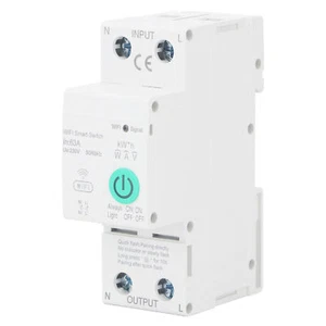 AC230V Circuit Breaker Din Rail WIFI Leakage Protection 2P 63A Cell Phone Remote - Picture 1 of 22